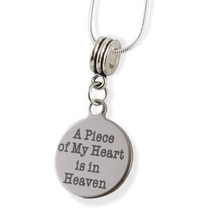 "A Piece of My Heart is In Heaven " Necklace Pendant Jewelry